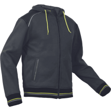 SHELDON mikina s kapucňou antracitovo/žltá