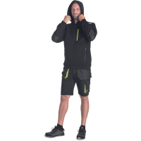 EMERTON STR hoodie black/yellow 