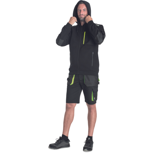 EMERTON STR hoodie black/yellow 