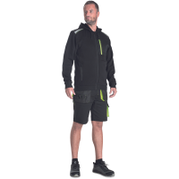 EMERTON STR hoodie black/yellow 