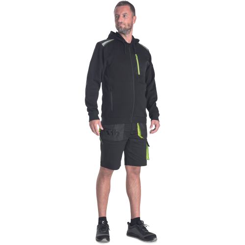 EMERTON STR hoodie black/yellow 