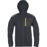 EMERTON STR hoodie black/yellow 