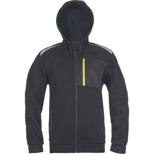 EMERTON STR hoodie black/yellow 