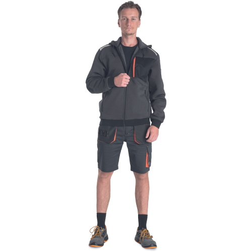 EMERTON STR hoodie grey/orange 