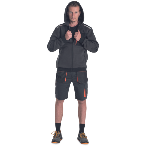 EMERTON STR hoodie grey/orange 