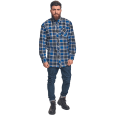 SATURN flanelová košeľa modrá