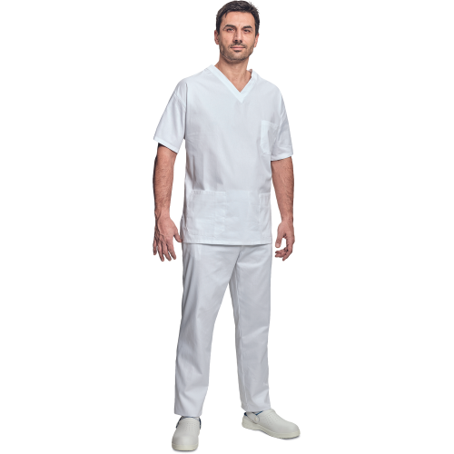 Shirt short sleeves men white 