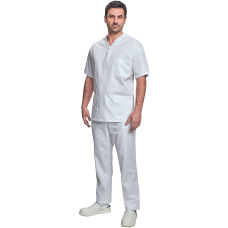 Shirt short sleeves men white 