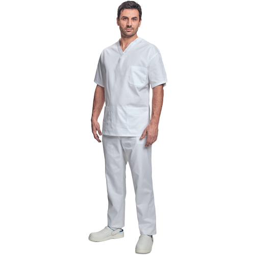 Shirt short sleeves men white 