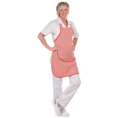 VENUS apron red-white