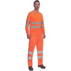 LUGO HV polokošeľa dl.rukáv oranžové