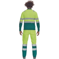 LEON HV polokošeľa dl. rukáv žltá/zelená