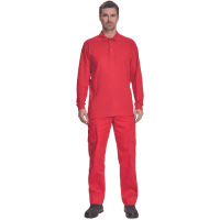 SANGU poloshirt long sleeve red