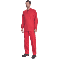 SANGU poloshirt long sleeve red