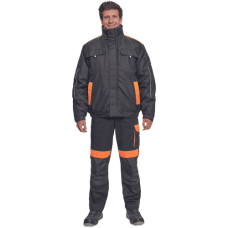 MAX VIVO pilot bunda čierna/oranžová