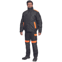 MAX VIVO pilot jacket black/orange