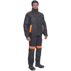 MAX VIVO pilot bunda čierna/oranžová