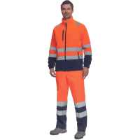 SEVILLA HV FLEECE jacket orange/navy