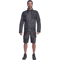 REUSEL blúza antracit/červená