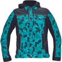 NEURUM CAMOU jacket+hood petrol blue