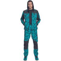 NEURUM CAMOU jacket+hood petrol blue