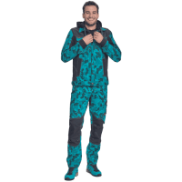 NEURUM CAMOU jacket+hood petrol blue