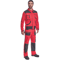 FF HANS blúza červená/antracit