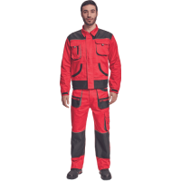 FF HANS blúza červená/antracit