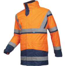 POWELL HV softsh.jacket orange/navy