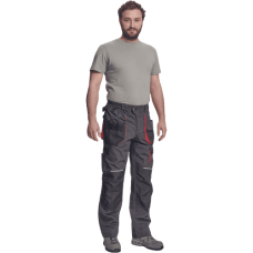 REUSEL trousers anthracite/red