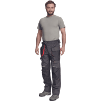 REUSEL nohavice antracit/červené