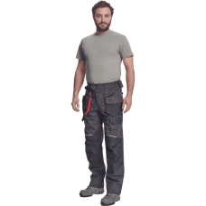 REUSEL trousers anthracite/red