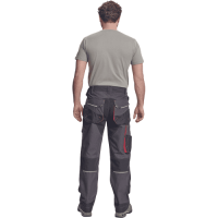 REUSEL nohavice antracit/červené