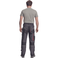 REUSEL trousers anthracite/red