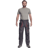 REUSEL nohavice antracit/červené