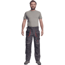 REUSEL trousers anthracite/red