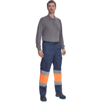 BILBAO HV nohavice navy/oranžová