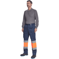 BILBAO HV nohavice navy/oranžová