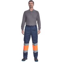 BILBAO HV nohavice navy/oranžová