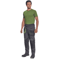 GREENDALE trousers anthracite/lime