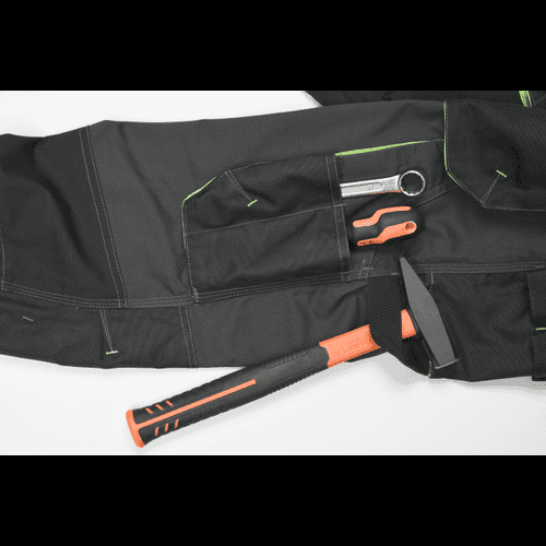 GREENDALE trousers anthracite/lime