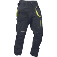 SHELDON nohavice antracitovo/žlté