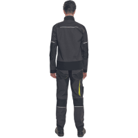 SHELDON nohavice antracitovo/žlté