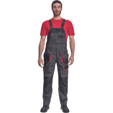 REUSEL bibpants anthracite/red