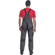 REUSEL bibpants anthracite/red