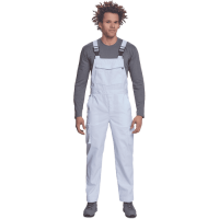 TELDE nohavice s náprsen. biele