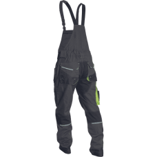 GREENDALE bibpants anthracite/lime