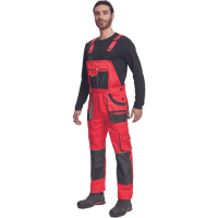 FF HANS náprs.nohavice červená/antracit