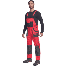 FF HANS náprs.nohavice červená/antracit