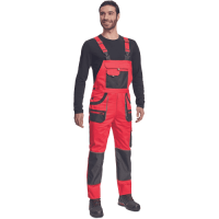 FF HANS náprs.nohavice červená/antracit